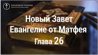 Новый Завет. Евангелие от Матфея. Глава 26. С текстом