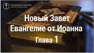 Новый Завет. Евангелие от Иоанна. Глава 1. С текстом